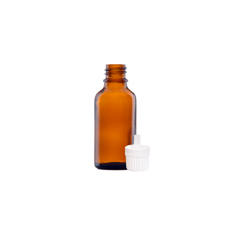 Butelka szklana 100 ml + nakrętka + kroplomierz