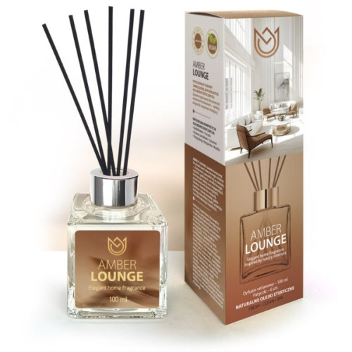 Dyfuzor Rattanowy Amber Lounge – Luksusowy Zapach do Wnętrz | Elegancki Dyfuzor z Patyczkami