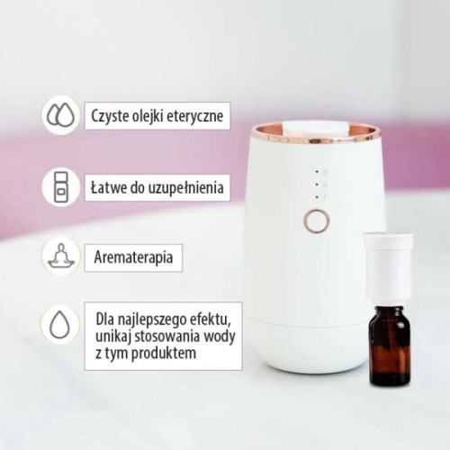 Przenośny dyfuzor samochodowy USB – Mini dyfuzor zapachowy 5–15 ml, czarny/biały