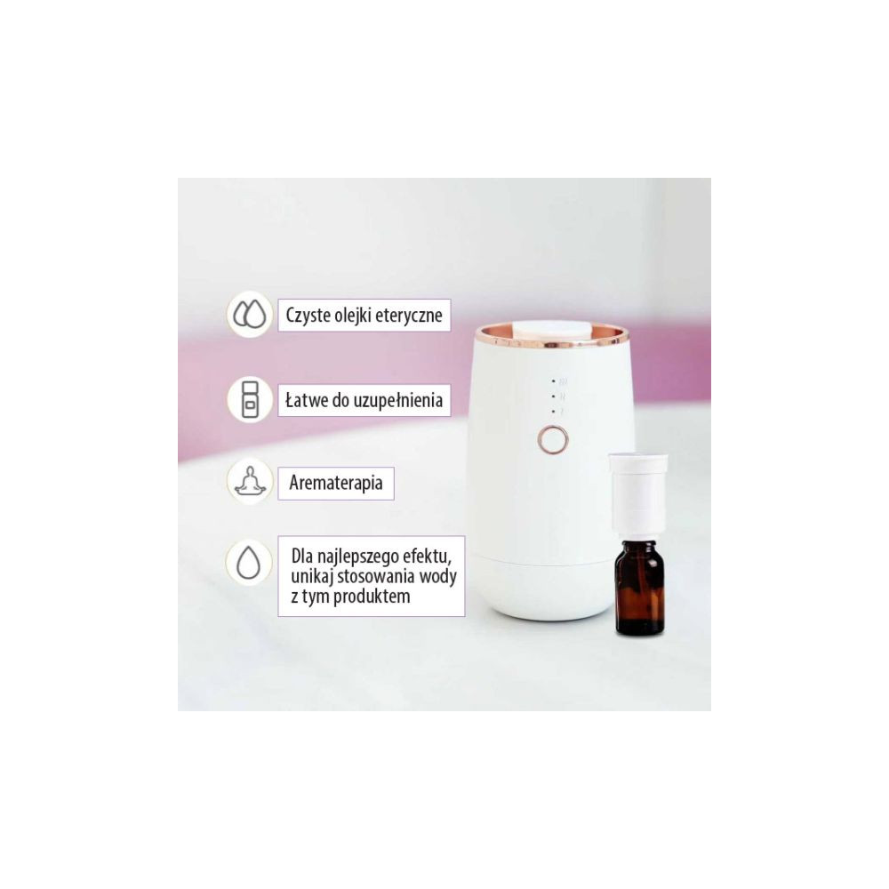 Przenośny dyfuzor samochodowy USB – Mini dyfuzor zapachowy 5–15 ml, czarny/biały